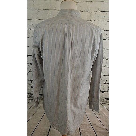 Stafford Striped Wrinkle Free Long Sleeve Button Up Dress Shirt X-Tall 17 35/36 - Picture 8 of 11